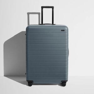 Away The Large Checked Suitcase