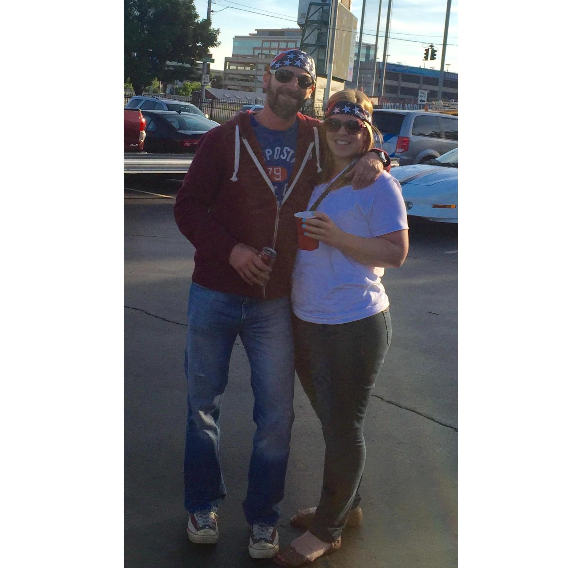 Michelle took PG to see Billy Currington in concert in Buffalo, NY. Here they are tailgating before the show.