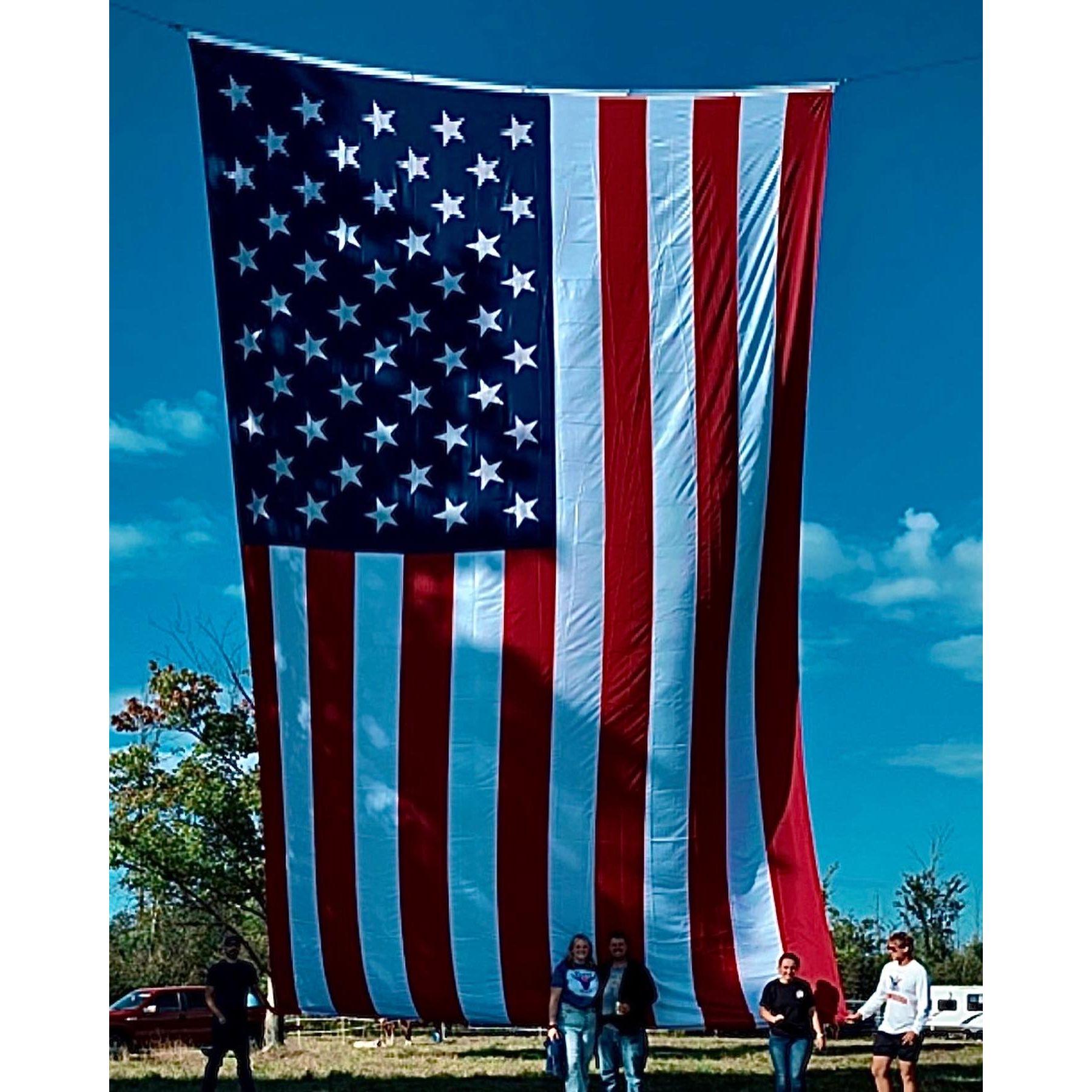 That was one large American Flag at Cow CAMP