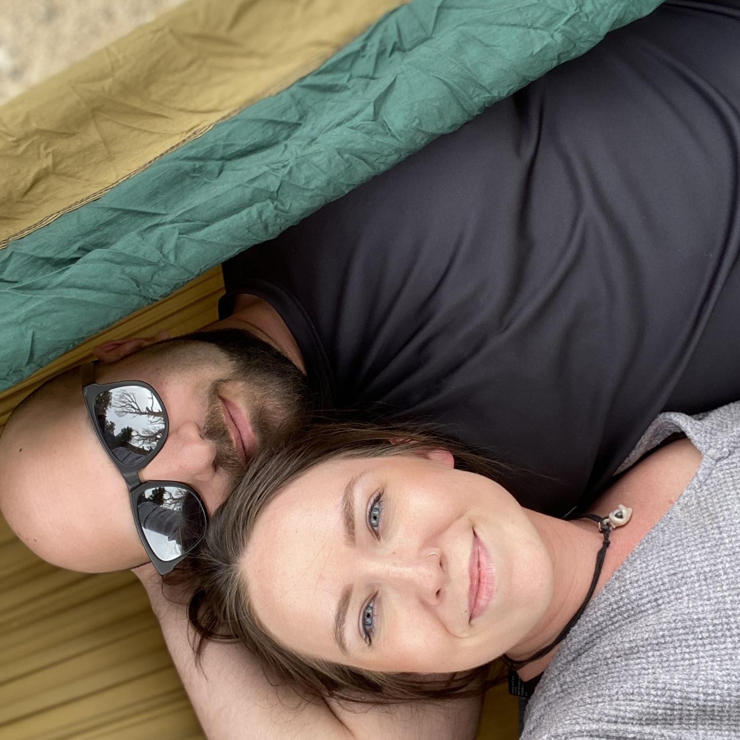 Hammock hanging in Colorado (Sari trusted me 0% in this process but we survived)