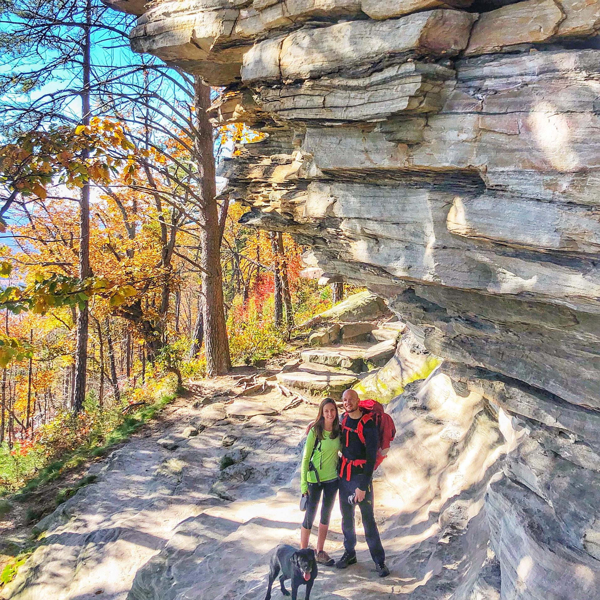 Hiking at Pilot Mountajn, NC