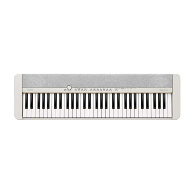 Casio Casiotone CT-S1– 61-Key Touch-Sensitive Retro Keyboard | Sleek, Portable Design for Beginners to Pros | Stereo Grand Piano + 60 AiX Tones | USB-MIDI Connectivity | White