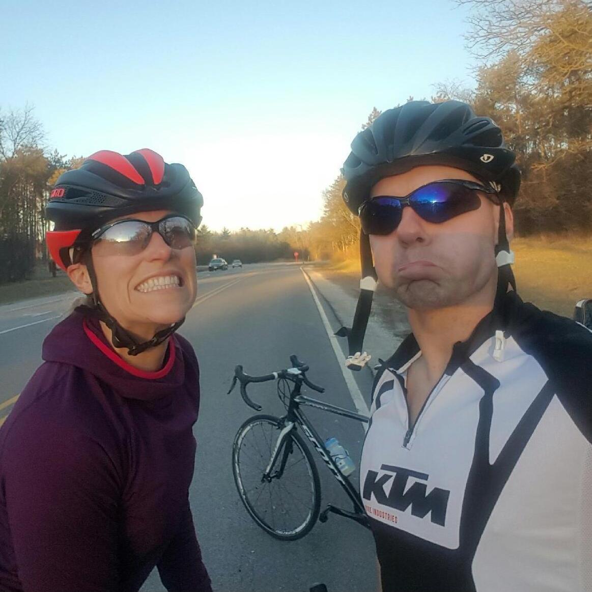 Out for a bike ride at Waterfall Glen