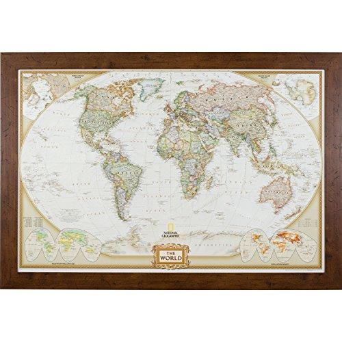 Craig Frames Wayfarer, Executive World Push Pin Travel Map