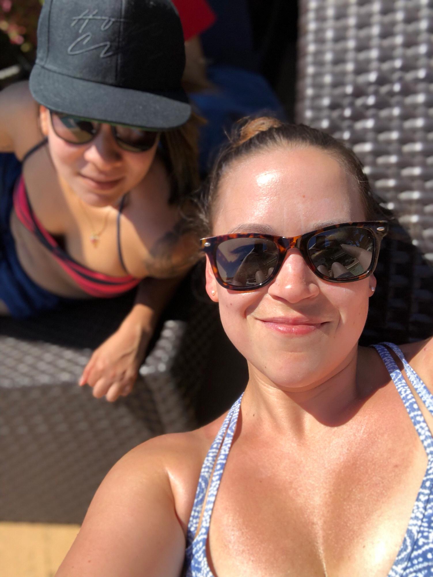 Hanging out by the pool