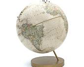 Custom Ivory Push Pin Globe, World globe...