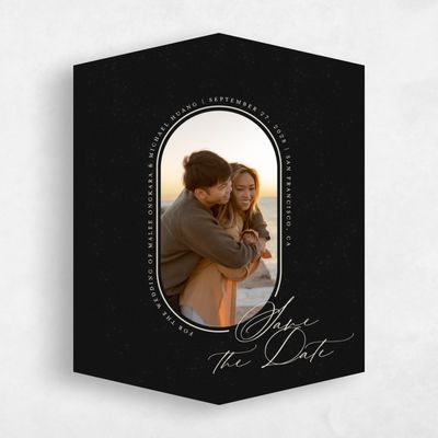 Black Diamond Wedding Save the Date - St Lucia Photo