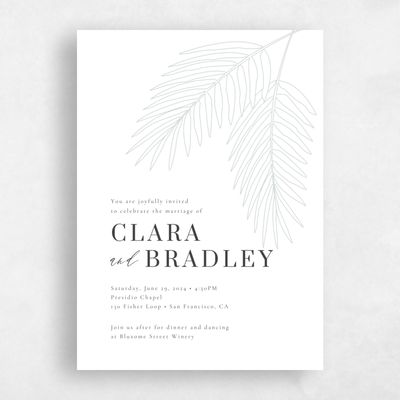 Grey Wedding Invitation - Talana Classic