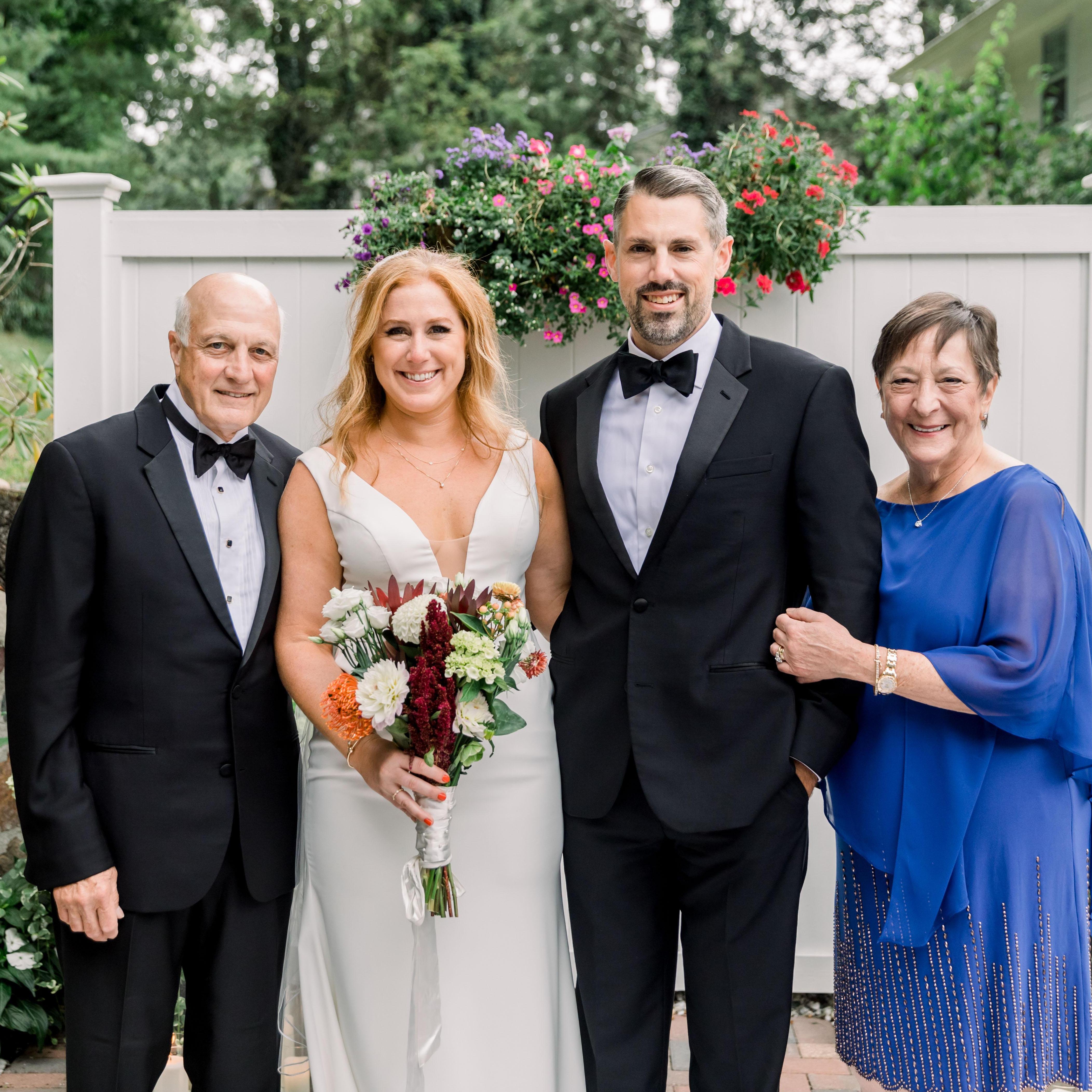 Our incredible hosts and officiant