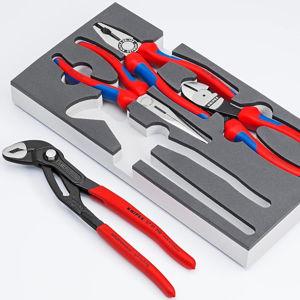 00 20 01 V15 Pliers Set "Basic" 4Piece in Red/Blue