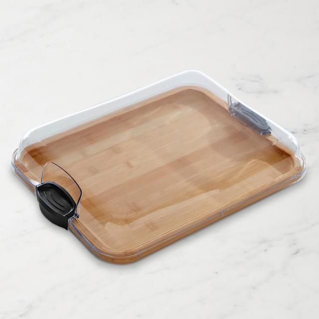 Farberware Build-a-Board 11-in. x 14-in. Bamboo Charcuterie Board with Locking Lid Black Single