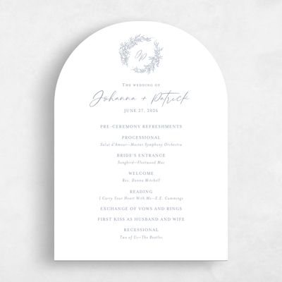 Grey Arch Wedding Program - Birchwood