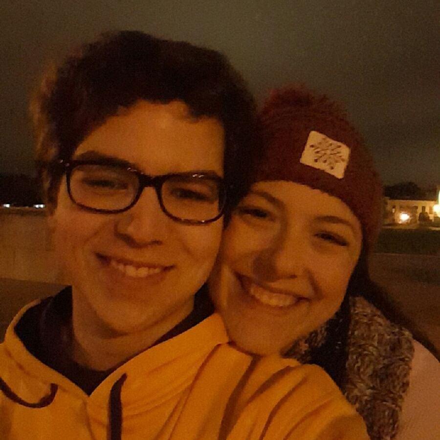It is an LSU tradition that a couple is not "LSU Official" until they kiss under the bell tower on Valentine's Day. This was taken right after we became "LSU Official".