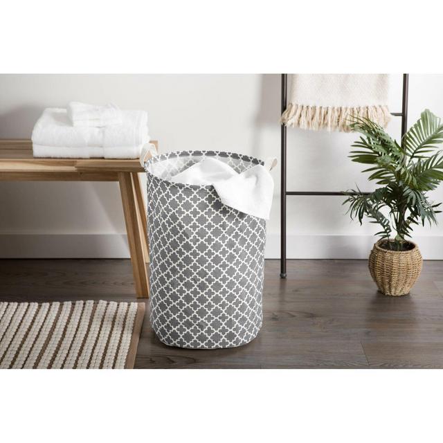 Sedgwick Lattice Round Laundry Hamper