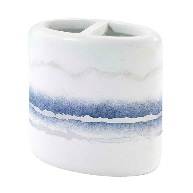 Avanti Linens - Toothbrush, Resin Countertop Accessories, Marble Inspired Bathroom Essentials (Murano Collection)