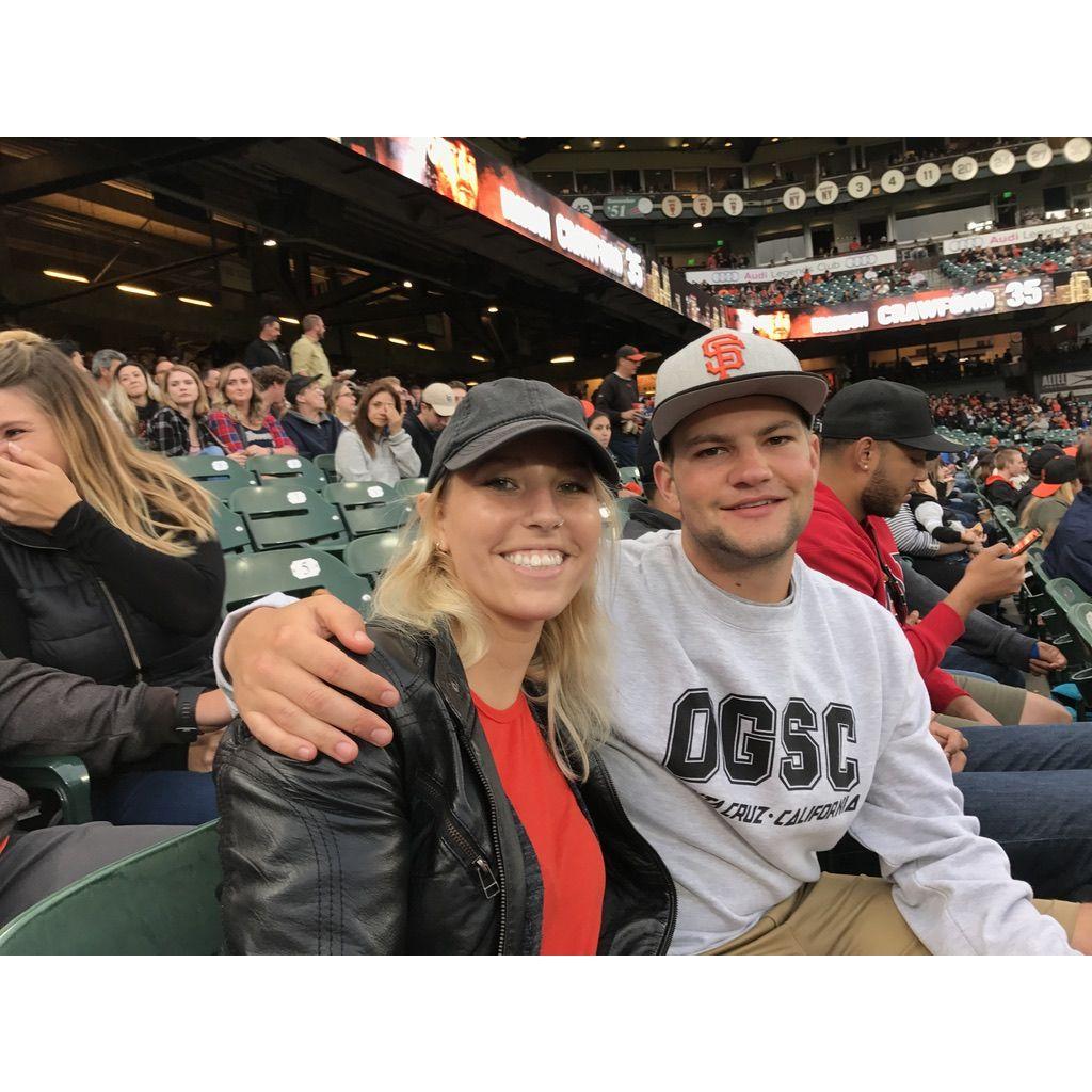 August 2017 - Marley's first SF Giants baseball game