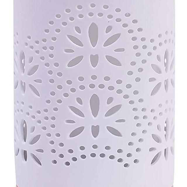 Diffusers for Essential Oils Ceramic Aromatherapy Diffuser with 4 Timer&7 Color Changing Light, Cool Mist Humidifier for Home Office Bedroom, BPA-Free（Floral）