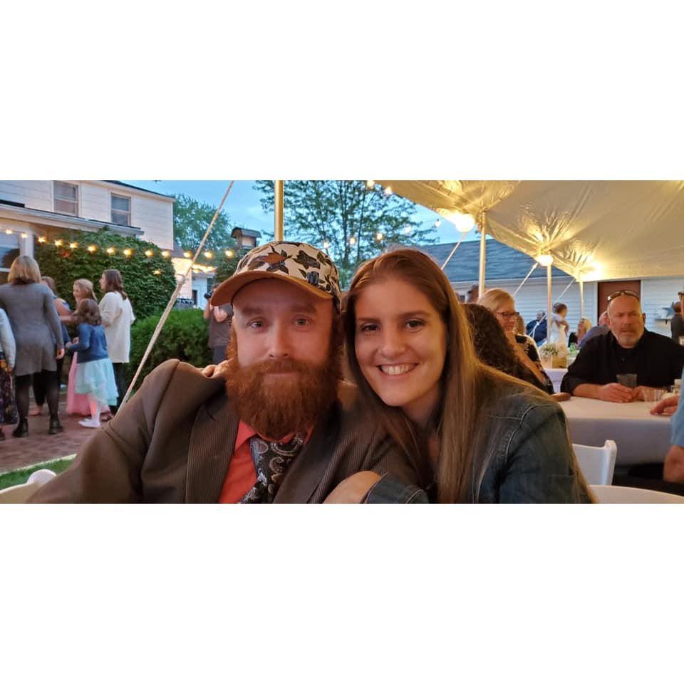 us at Ryan's cousin katie's wedding in september 2020, right before ryan moved to Baltimore