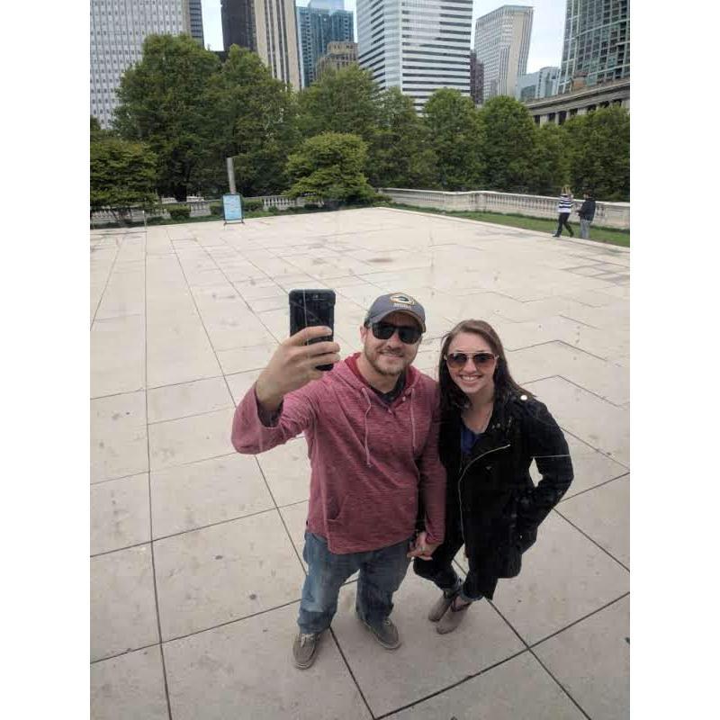 The cliche Bean photo in Chicago (also the first day we said I Love You)