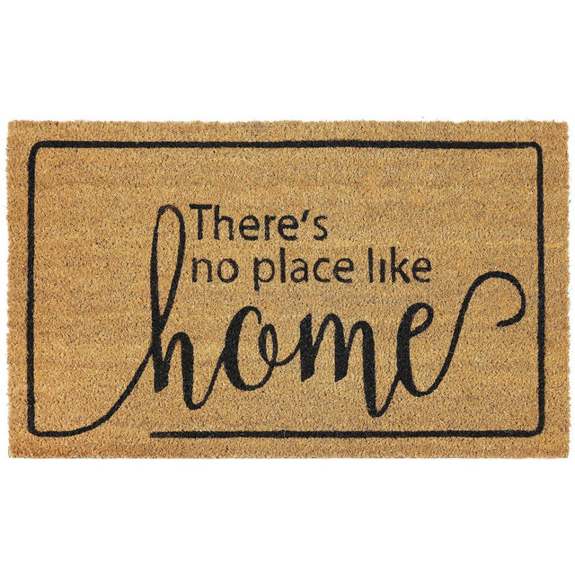 Kate Aurora "Theres No Place Like Home" Coir Bristled Outdoor All Season Welcome Mat - 18"x30"
