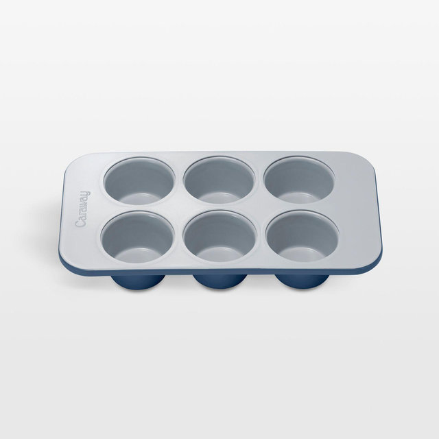 Caraway 6-Cup Non-Stick Ceramic Muffin Pan in Navy