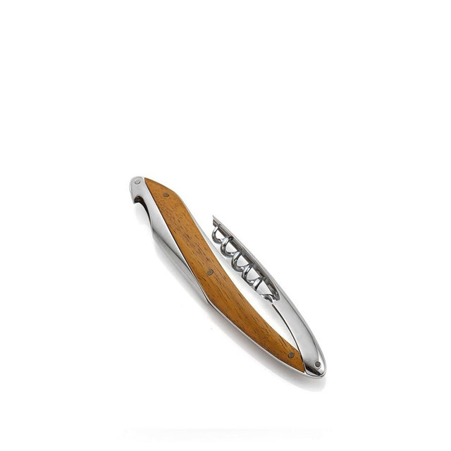 nambe Vie Wine Bottle Opener | Wine Bottle Corkscrew Opener | Made of Stainless Steel and Acacia Wood | 5.5 Inches | Designed by Antonio Sena and Seidenfaden