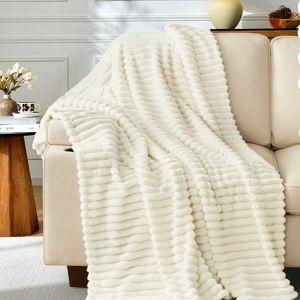 White Fleece Throw Blanket