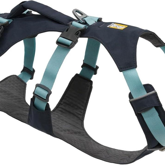 Ruffwear, Flagline Dog Harness, Lightweight and Reflective, No Pull Dog Lift Harness for Hiking, Running and Everyday Use, Basalt Gray, Small