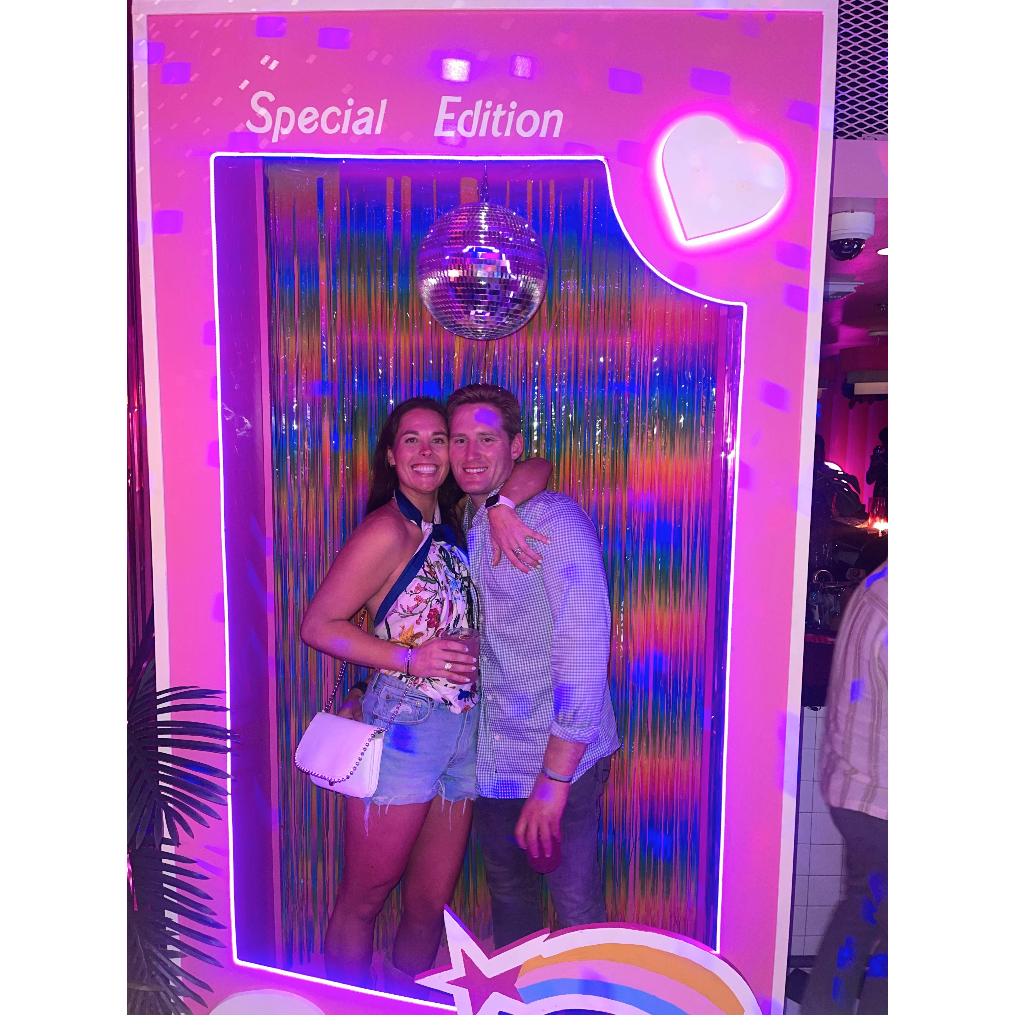 Dragged him to a Barbie bar and he loved every second ;)