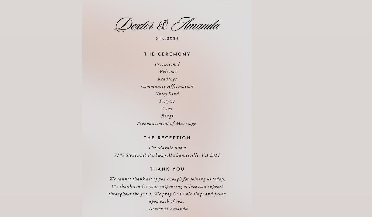 The Wedding Website of Amanda Whitlow and Dexter Johnson