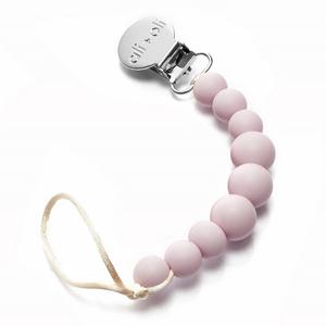 Modern Pacifier Clip for Baby - 100% BPA Free Silicone Teething Beads - Unique LILAC color 2-in-1 Binky Holder for Newborn Infant Baby Shower Gift- Teether Toys -...