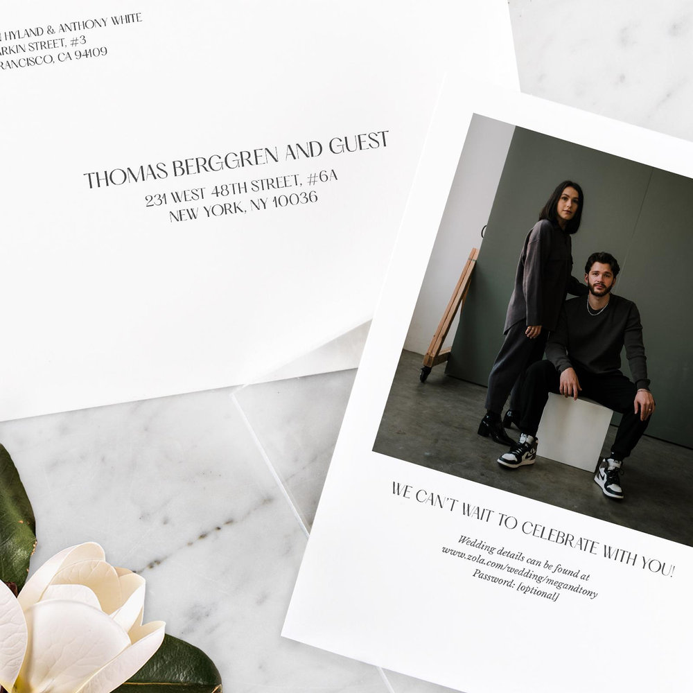 Vitoria Photo | White | Zola Wedding Invitations