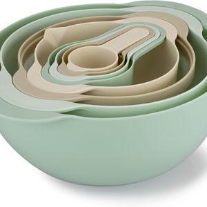 Nesting Bowls with Measuring Cups Colander and Sifter Set