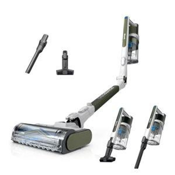 Shark PowerPro Flex Pet Plus Cordless Vacuum, FloorDetect Technology, MultiFLEX Wand, HEPA Filter, for Carpets & Hard Floors, Up to 50-Minute Runtime, Powerful Pet Hair Pickup, Olive, IZ387H