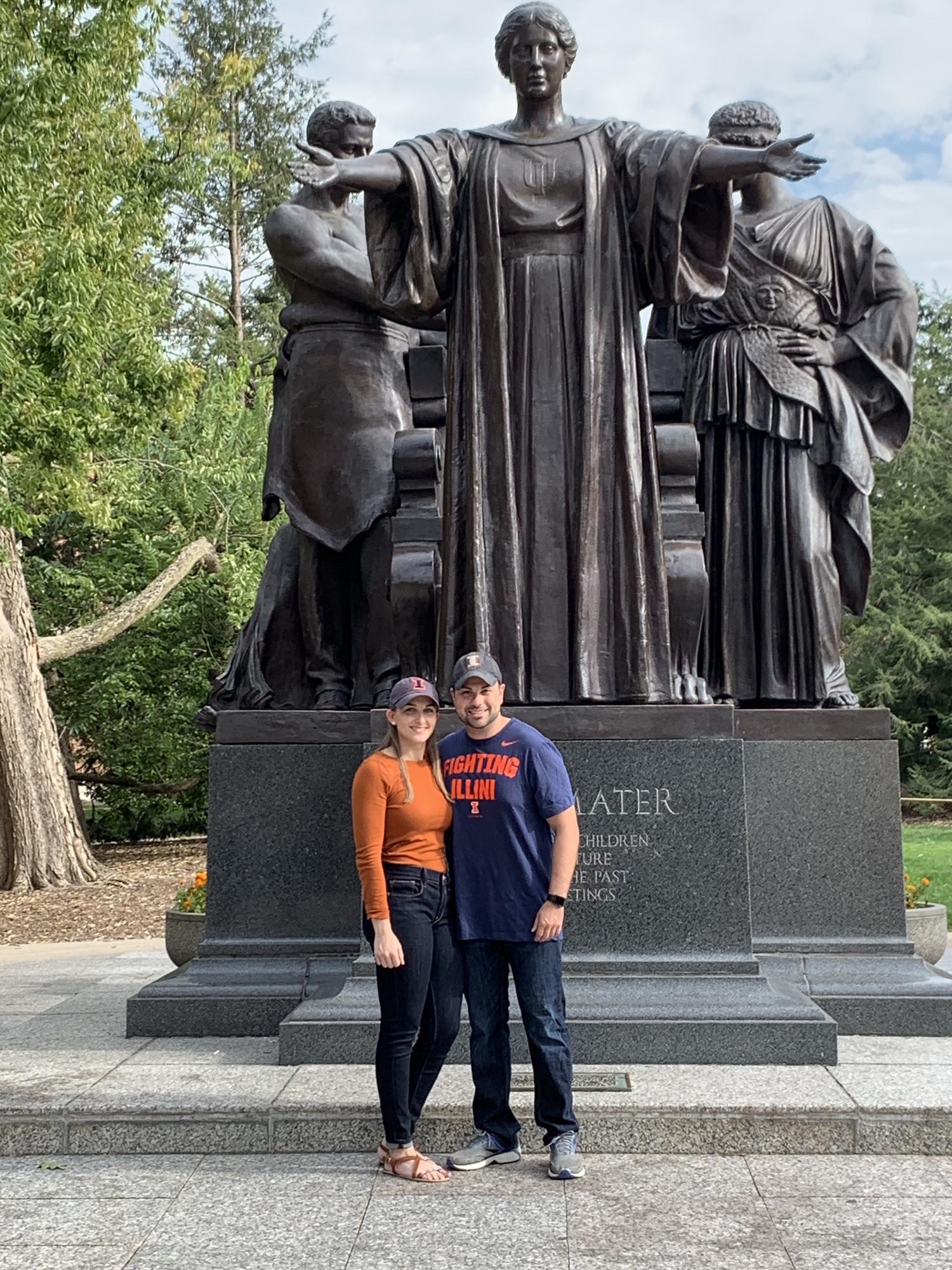 K took A to his alma matter, the University of Illinois, to show off his old stomping grounds and to enjoy a football game! Fall 2019.