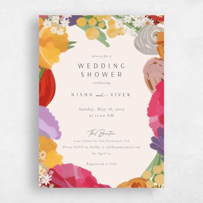 Yellow Wedding Wedding Shower Invitation - Chesley Portrait