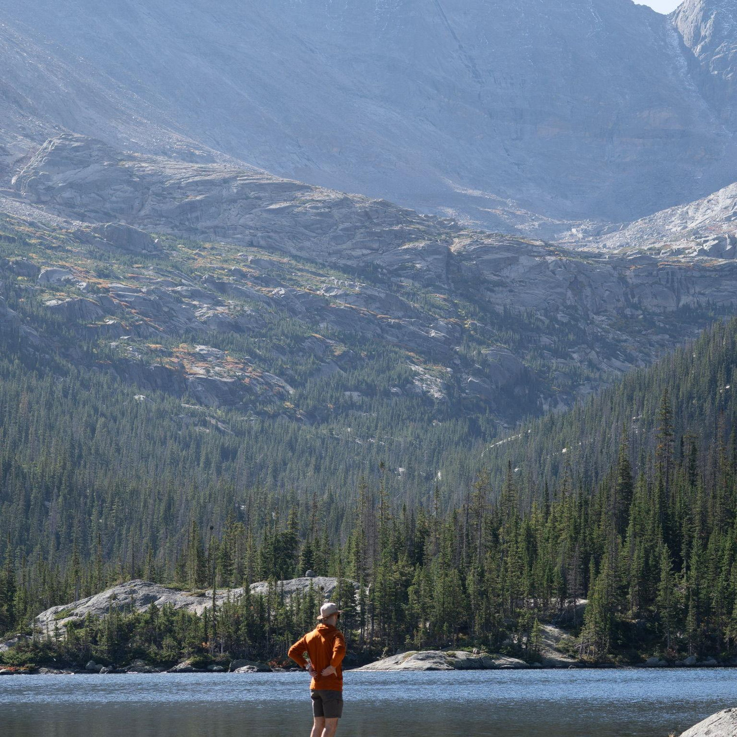Zach brought me to an alpine lake under the guise of a fly fishing trip with our friends, Adam and Kate.