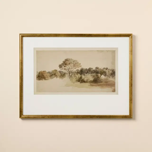 18"x24" Watercolor Tree Landscape Framed Wall Art - Hearth & Hand™ with Magnolia