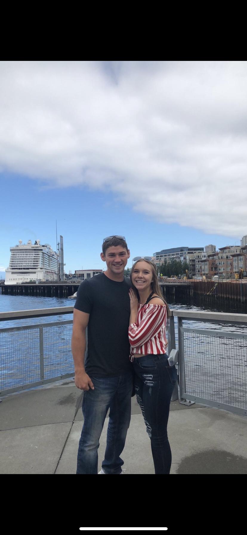 Tyler’s first time in Seattle—>photo taken at the port by the aquarium (2018)