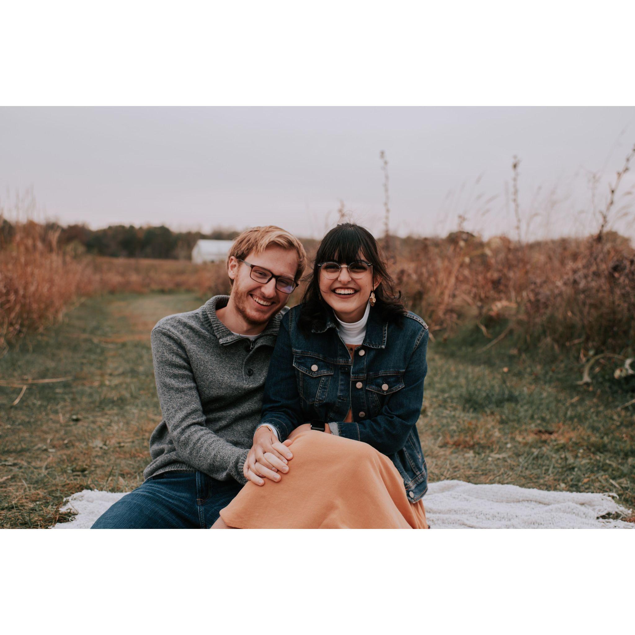 Our first professional photos together! Taken by Natalie Lindig (my maid of honor!)
