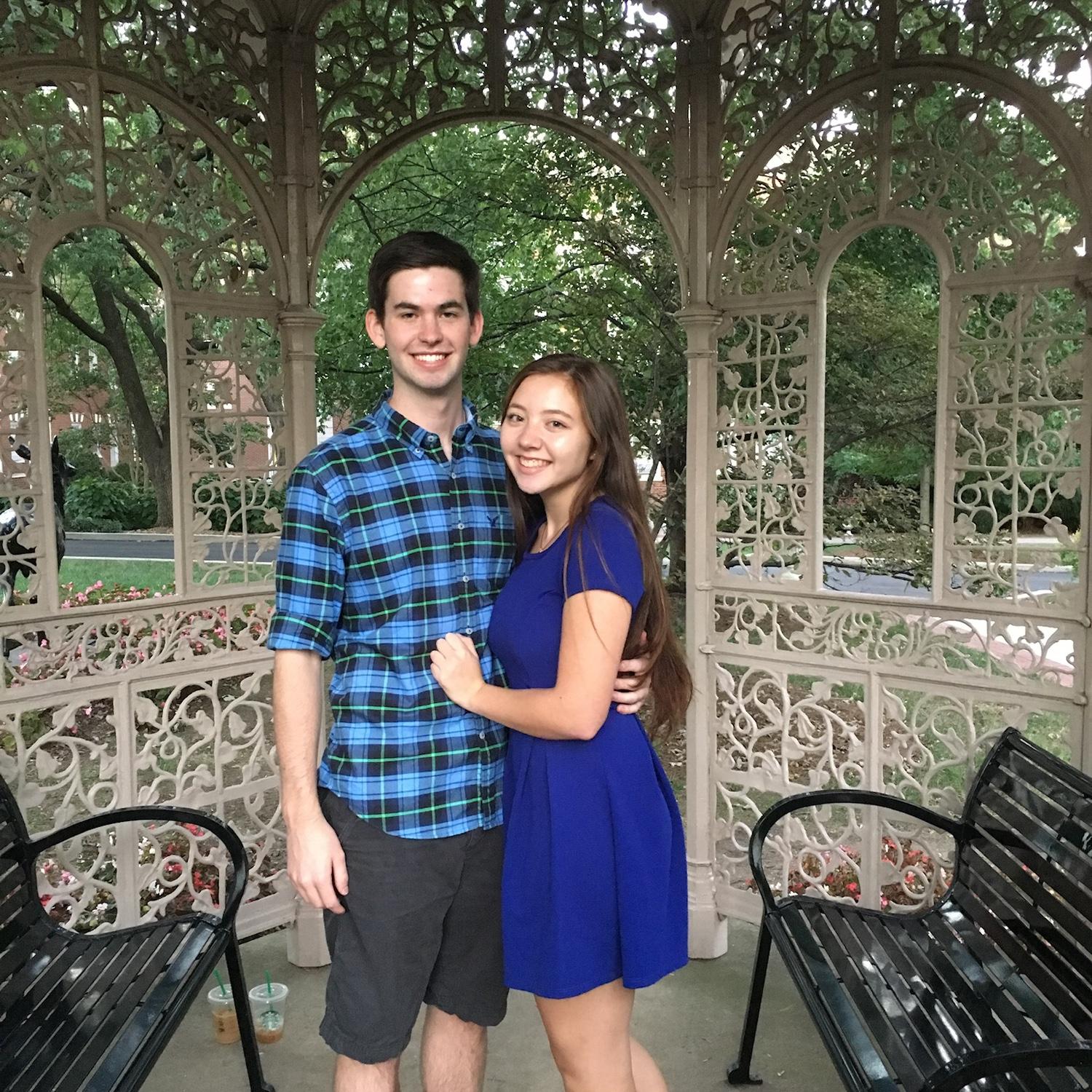 September 2017: Kyle’s first visit to Brittany in Nashville while long-distance dating! Shoutout groomsman Diego for driving Kyle there!