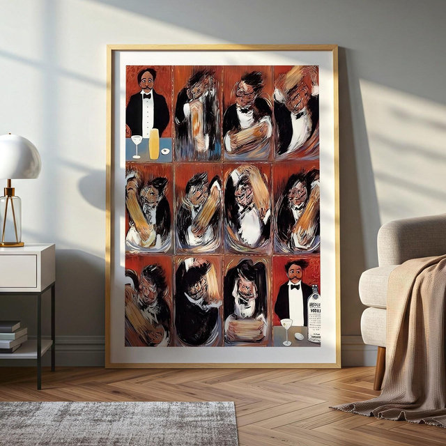Guy Buffet The Making Of Perfect Martini Print, Vintage Food & Drink Poster, Bar Decor, Retro Bar Print,martini artwork