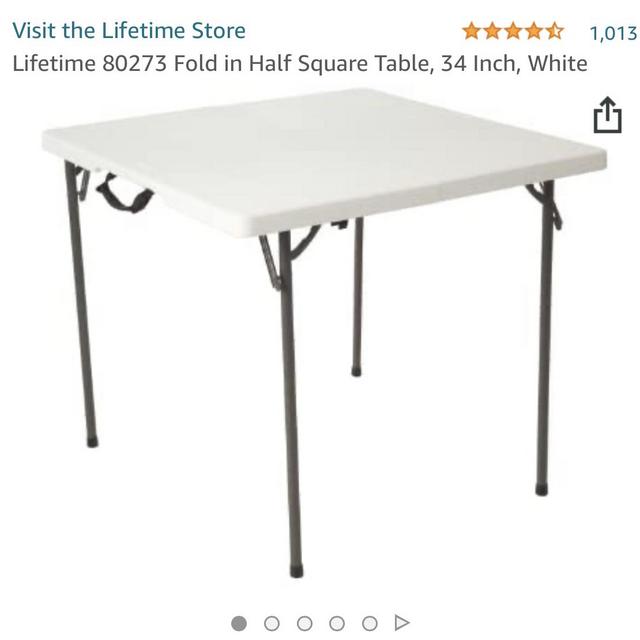 Square folding card table