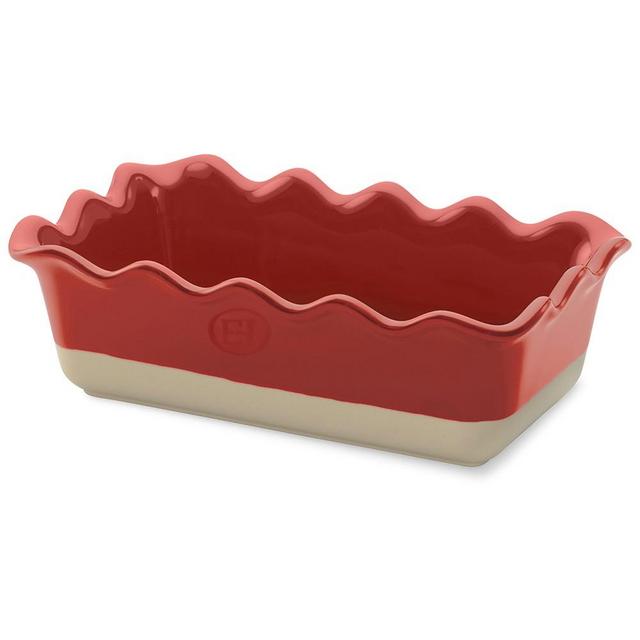 Emile Henry Ruffled Loaf Pan, Burgundy