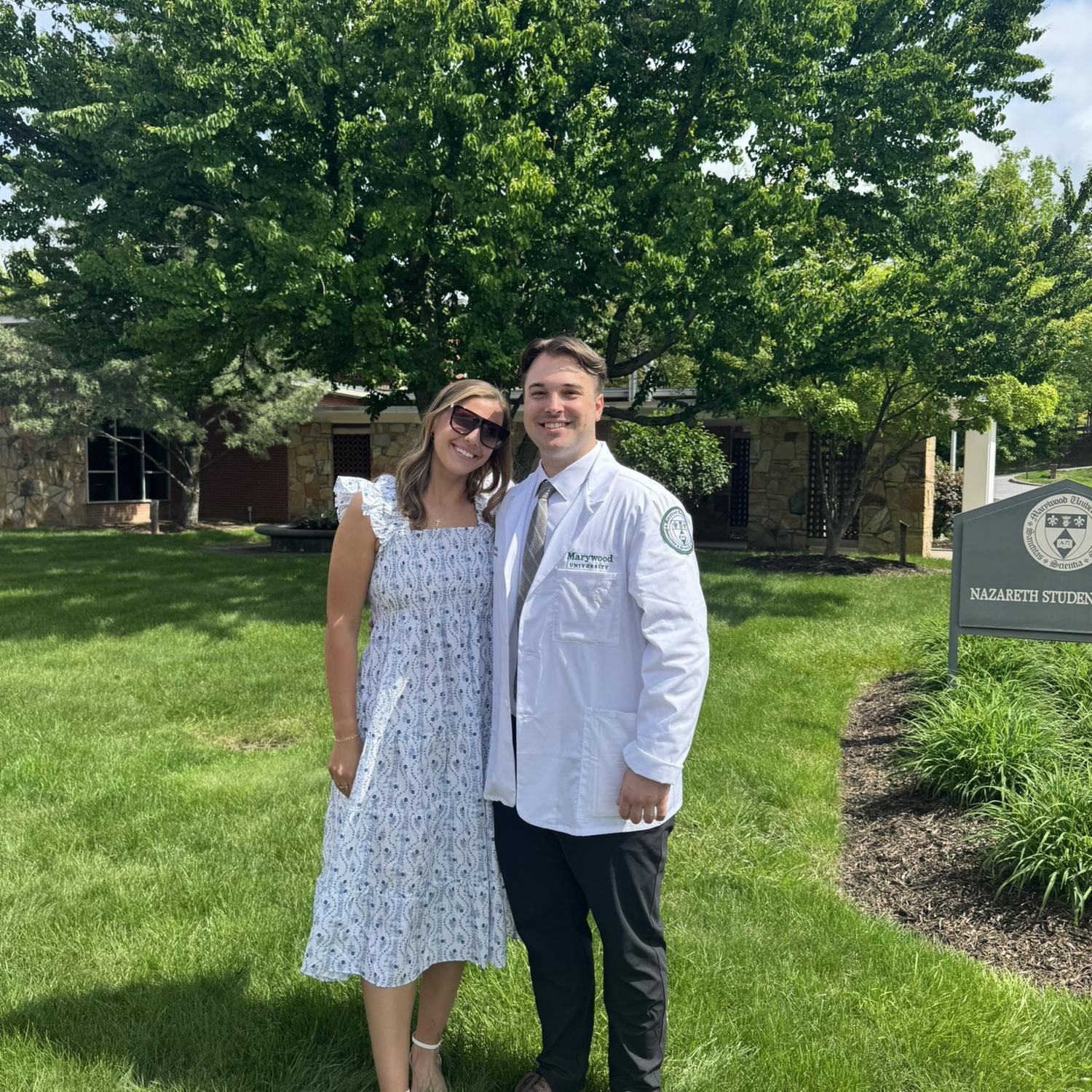 Jordan getting his white coat!