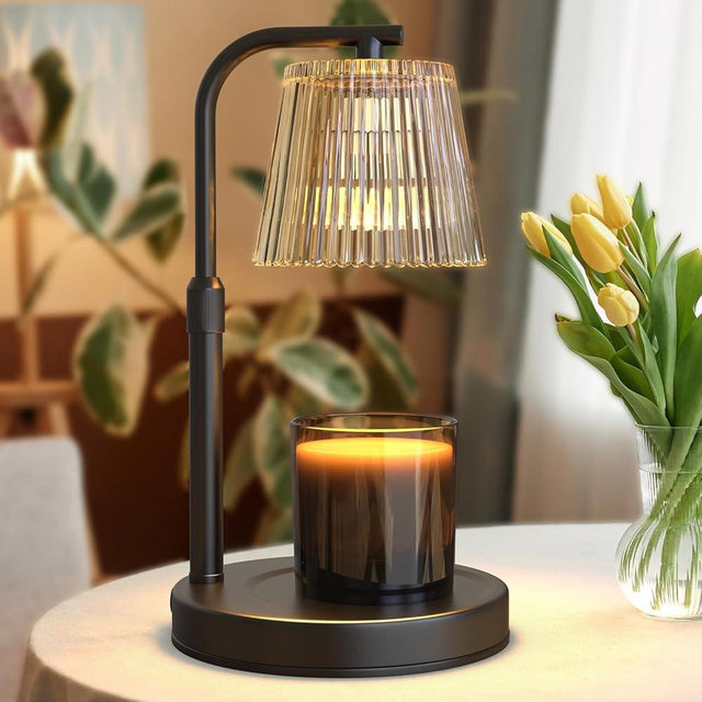 Candle Warmer Lamp with Timer Dimmable - Adjustable Electric Wax Melt Warmer Scented Large Jar Candles Lights, House Warming Birthday Gifts for Women, New Home Living Room Decor, Modern