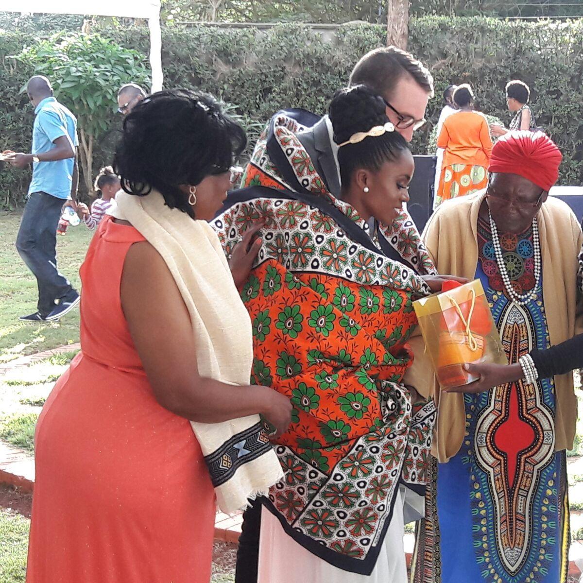 Loresho: At our Farwell ceremony in Kenya. Pictured are Irene's mother and grandmother tither with Chris and Irene