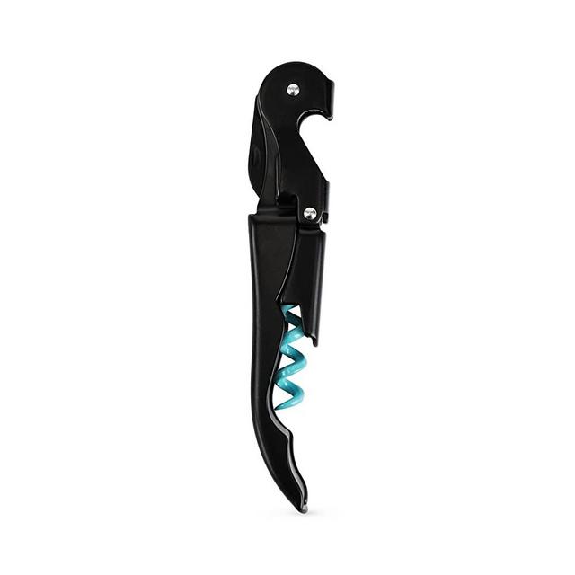 True Truetap Matte Black with Blue W Double Hinged Corkscrews