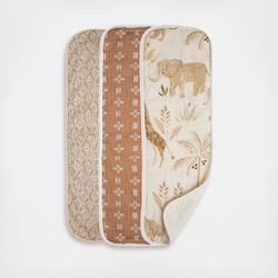 Crane Baby Kendi Assorted Burp Cloth, Set of 3