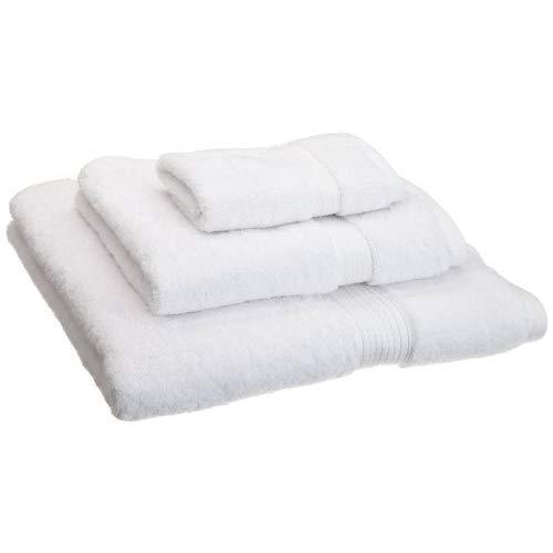 Superior 900GSM Towel Set, Face, Hand, and Bath, White, 3 Piece